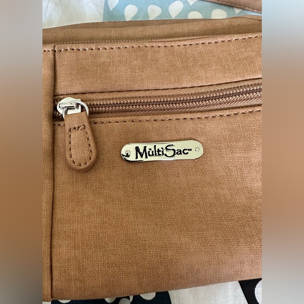 Vegan Leather Crossbody Bag Adjustable Shoulder Strap - Picture 4 of 6